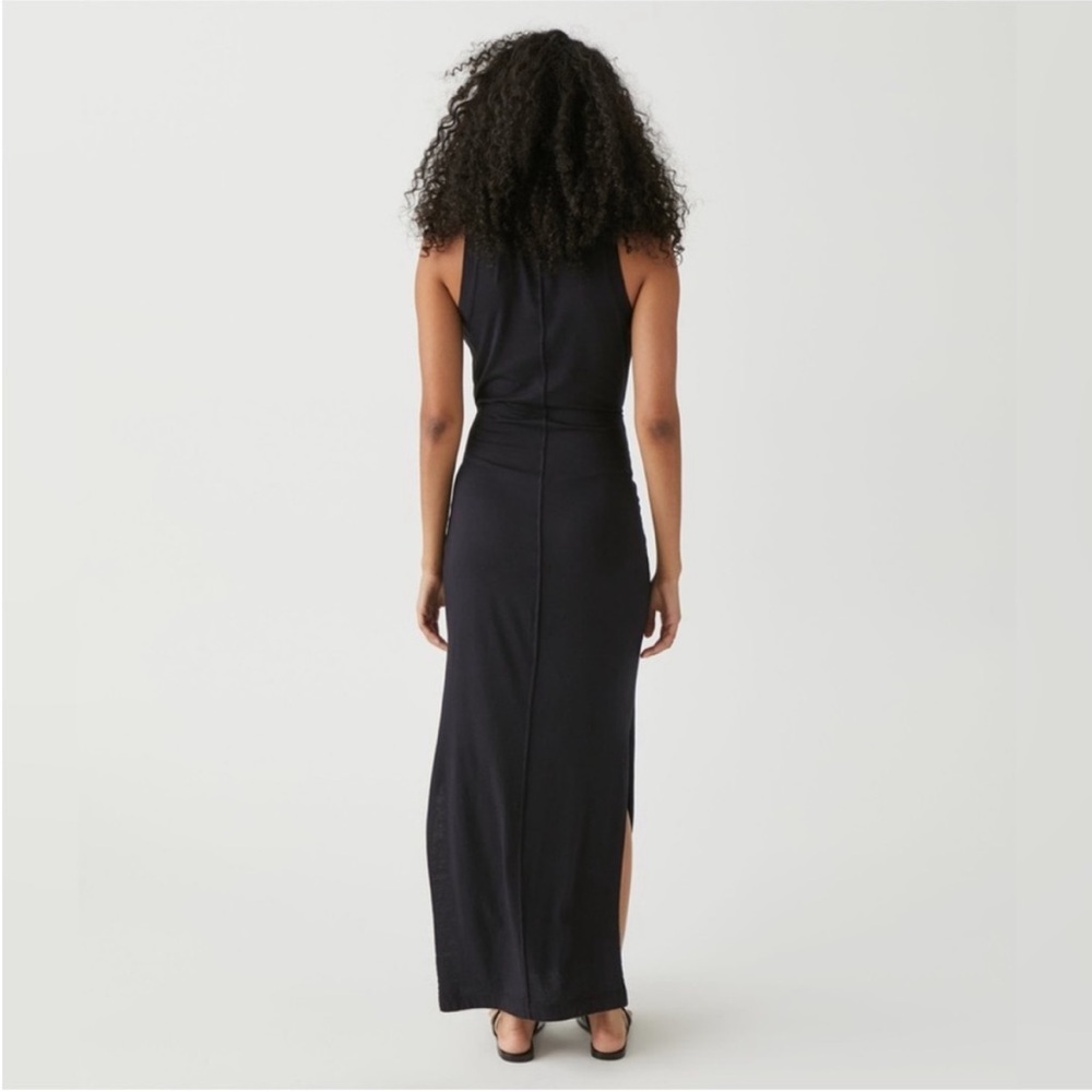 Michael Stars Black Solange Tie Waist Column Dress M - Picture 4 of 9